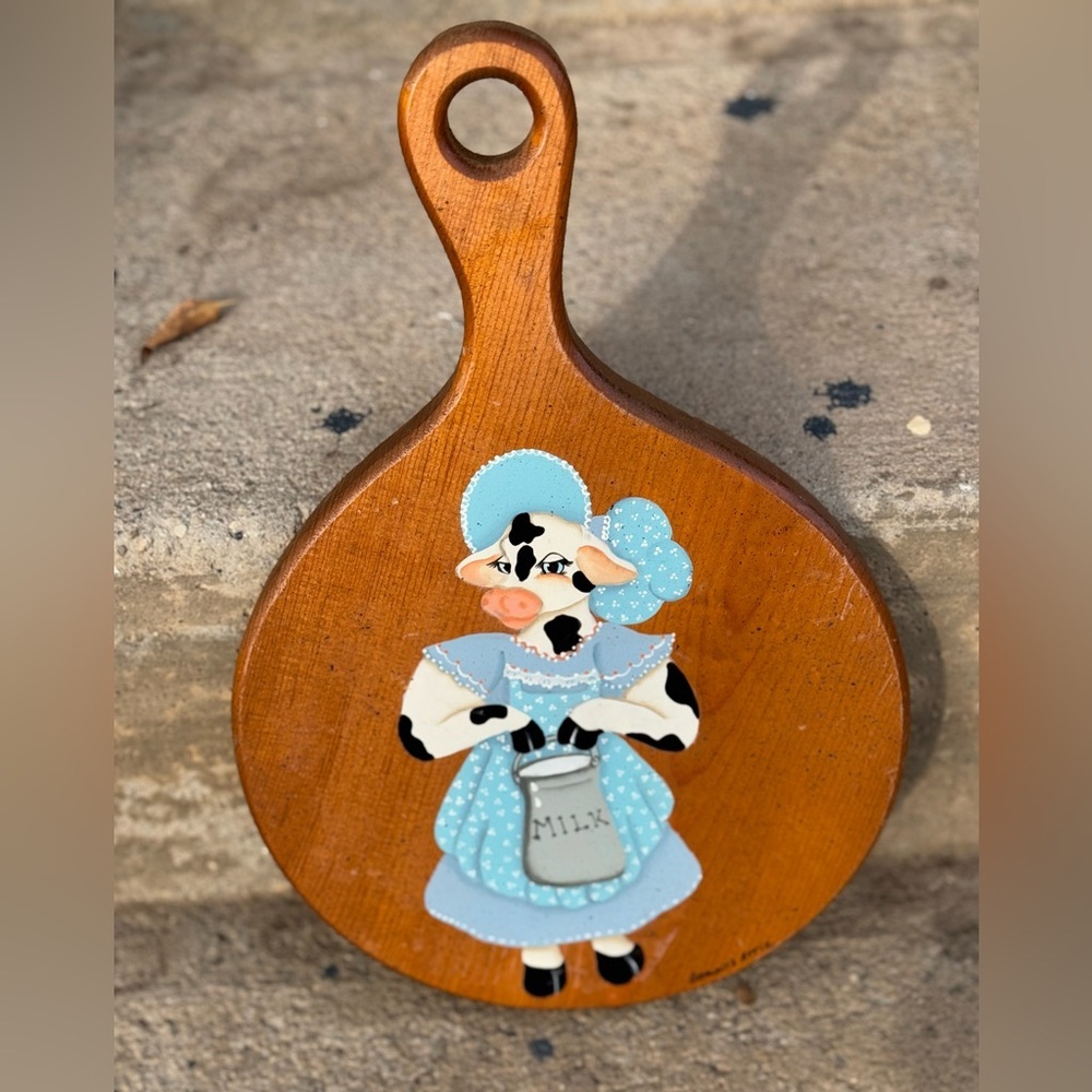 Cow Decor Cutting Board Farmhouse Decor Granncycore Rustic Kitchen Decor